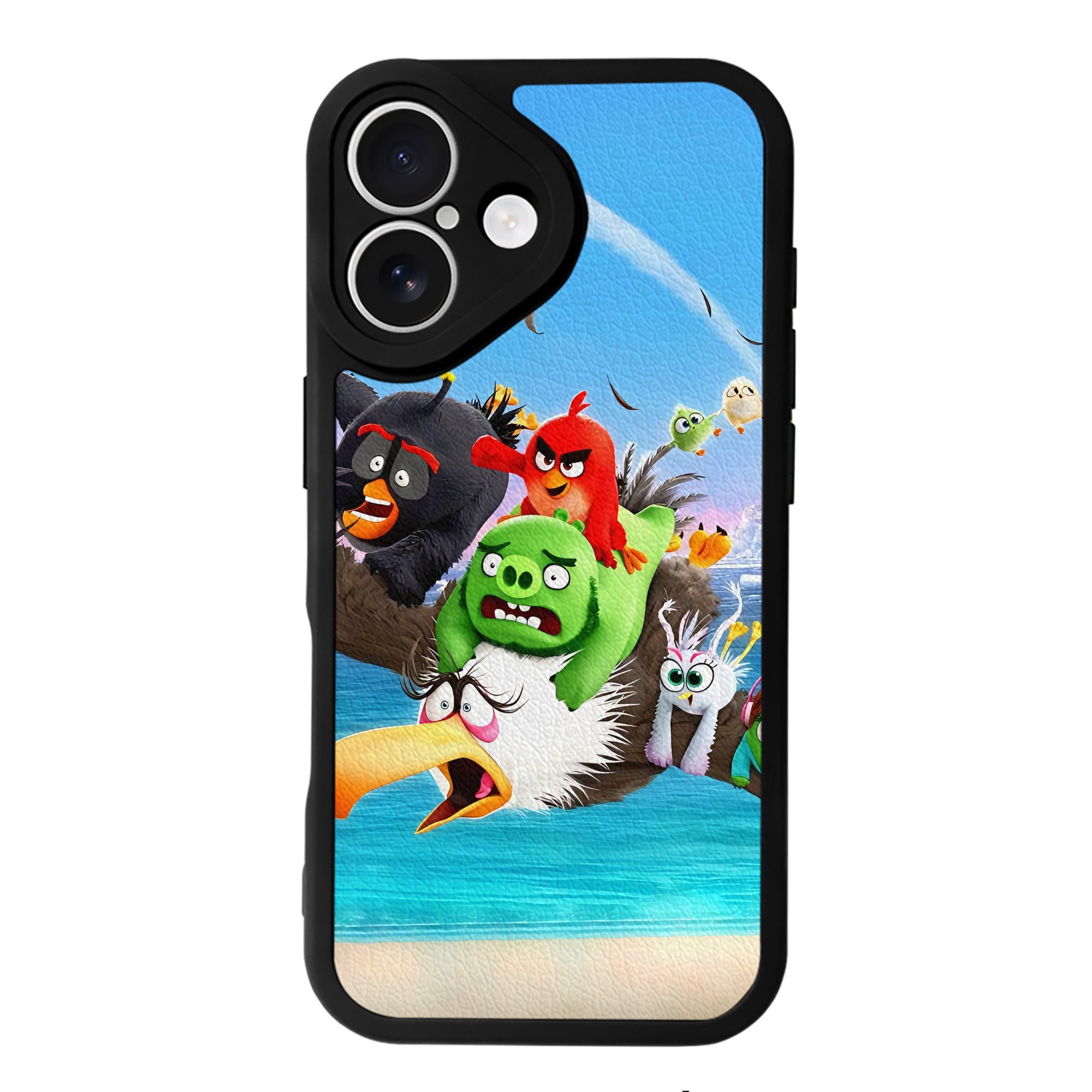 （画像用） Angry Birds アングリーバード 【iPhone 16シリーズ対応】シリコンスマホケース（レザー調） 材質：シリコン
